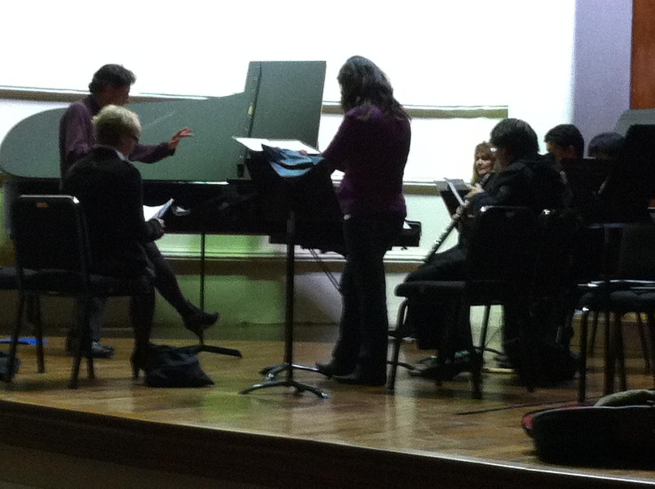 repetition på konserthuset i La Paz